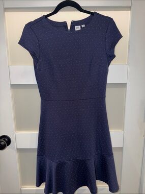 GAP Navy Mini Dress with White Micro Dots